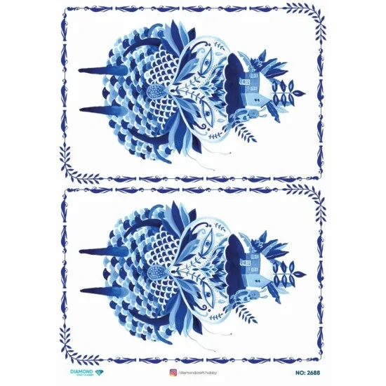 2688 Diamond Pirinç Dekopaj Kağıdı 30x42cm 2688 Diamond Pirinç Dekopaj Kağıdı 30x42cm