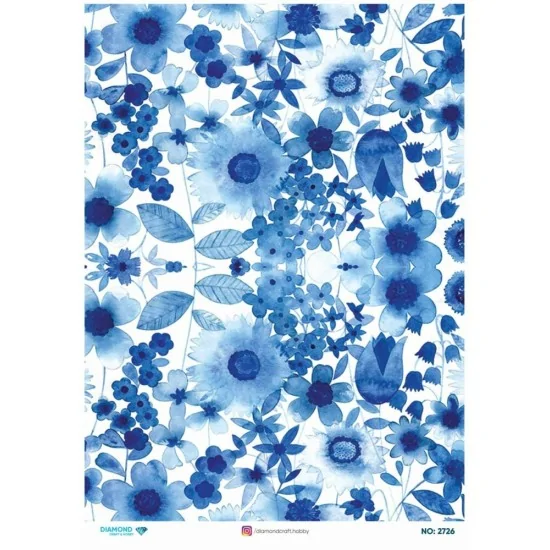 2726 Diamond Pirinç Dekopaj Kağıdı 30x42cm 2726 Diamond Pirinç Dekopaj Kağıdı 30x42cm