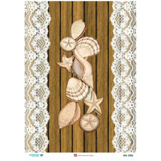 2756 Diamond Pirinç Dekopaj Kağıdı 30x42cm 2756 Diamond Pirinç Dekopaj Kağıdı 30x42cm