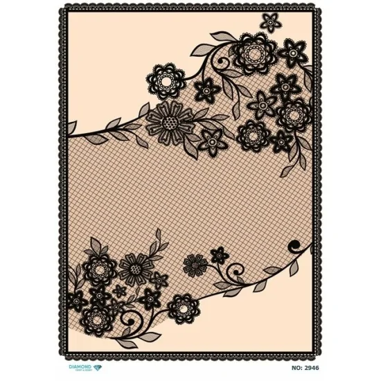 2946 Diamond Pirinç Dekopaj Kağıdı 30x42cm 2946 Diamond Pirinç Dekopaj Kağıdı 30x42cm