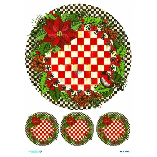 3070 Diamond Pirinç Dekopaj Kağıdı 30x42cm 3070 Diamond Pirinç Dekopaj Kağıdı 30x42cm
