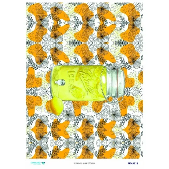 5218 Diamond Pirinç Dekopaj Kağıdı 30x42cm 5218 Diamond Pirinç Dekopaj Kağıdı 30x42cm