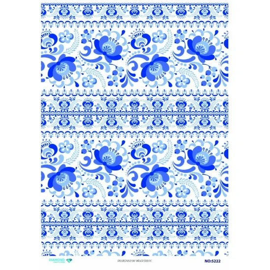 5222 Diamond Pirinç Dekopaj Kağıdı 30x42cm 5222 Diamond Pirinç Dekopaj Kağıdı 30x42cm