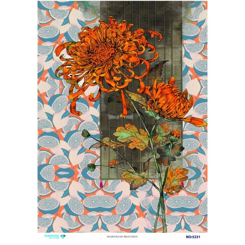 5231 Diamond Pirinç Dekopaj Kağıdı 30x42cm
