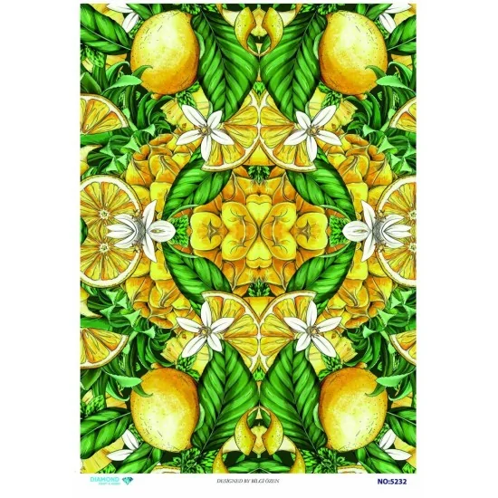 5232 Diamond Pirinç Dekopaj Kağıdı 30x42cm 5232 Diamond Pirinç Dekopaj Kağıdı 30x42cm