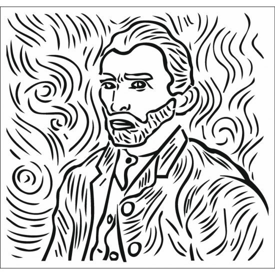 Vincent Van Gogh Desen Stencil EHS01 40x40cm