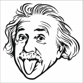 Albert Einstein Desen Stencil EHS05 45x45cm