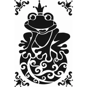 Kurbağ Desen Stencil EHH16 25x35cm