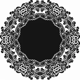 Çiçek Çerçeve Desen Stencil EHÇV03 45x45cm