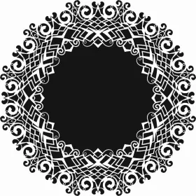 Çiçek Çerçeve Desen Stencil EHÇV04 45x45cm