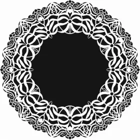 Çiçek Çerçeve Desen Stencil EHÇV05 45x45cm
