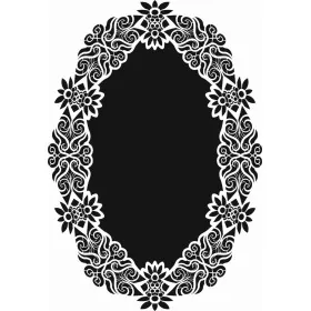 Çiçek Çerçeve Desen Stencil EHÇV07 21x30cm
