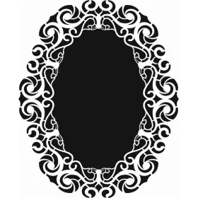 Çiçek Çerçeve Desen Stencil EHÇV08 21x30cm