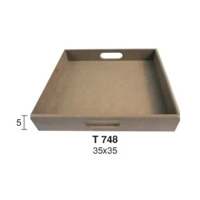 T748 BÜYÜK DÜZ KARE TEPSİ