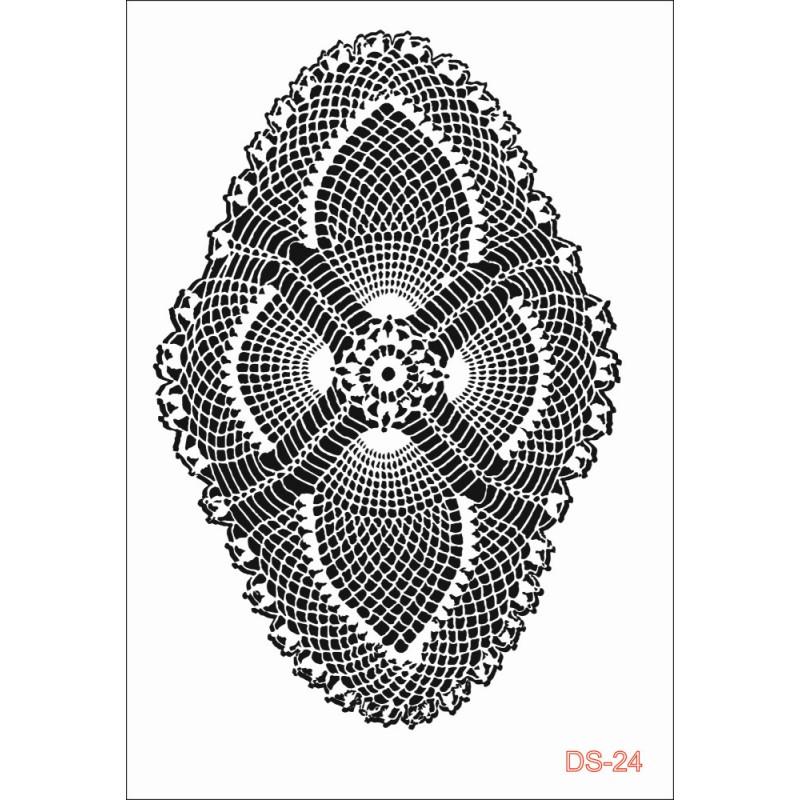 Oval Dantel Model DS24 Dantel Serisi 25x35 Stencil