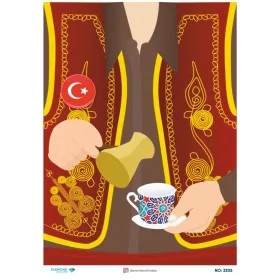 3305 Diamond Pirinç Dekopaj Kağıdı 30x42cm