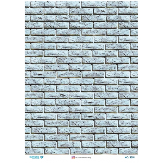 3351 Diamond Pirinç Dekopaj Kağıdı 30x42cm