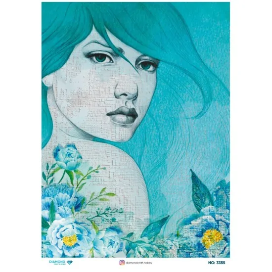 3355 Diamond Pirinç Dekopaj Kağıdı 30x42cm 3355 Diamond Pirinç Dekopaj Kağıdı 30x42cm