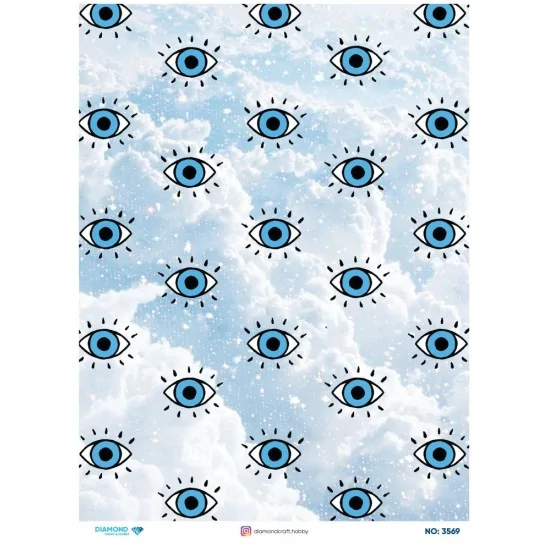 3569 Diamond Pirinç Dekopaj Kağıdı 30x42cm 3569 Diamond Pirinç Dekopaj Kağıdı 30x42cm