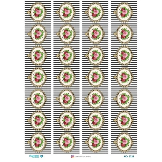3725 Diamond Pirinç Dekopaj Kağıdı 30x42cm 3725 Diamond Pirinç Dekopaj Kağıdı 30x42cm