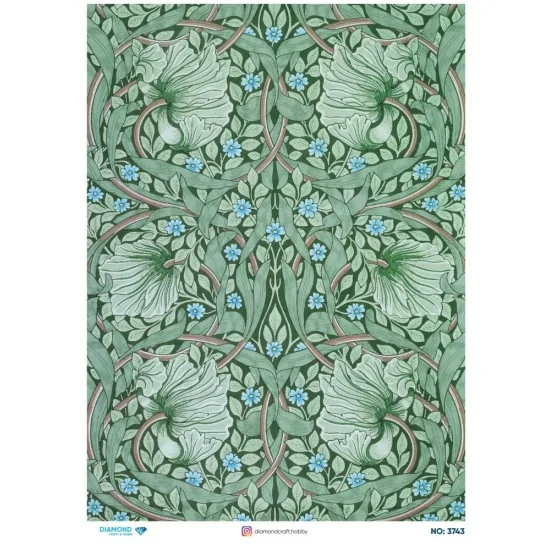 3743 Diamond Pirinç Dekopaj Kağıdı 30x42cm 3743 Diamond Pirinç Dekopaj Kağıdı 30x42cm