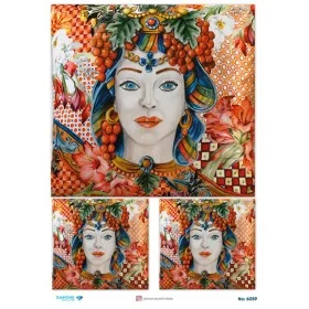 6059 Diamond Pirinç Dekopaj Kağıdı 30x42cm