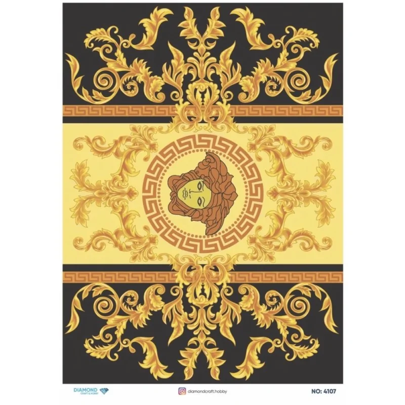 4107 Diamond Pirinç Dekopaj Kağıdı 30x42cm