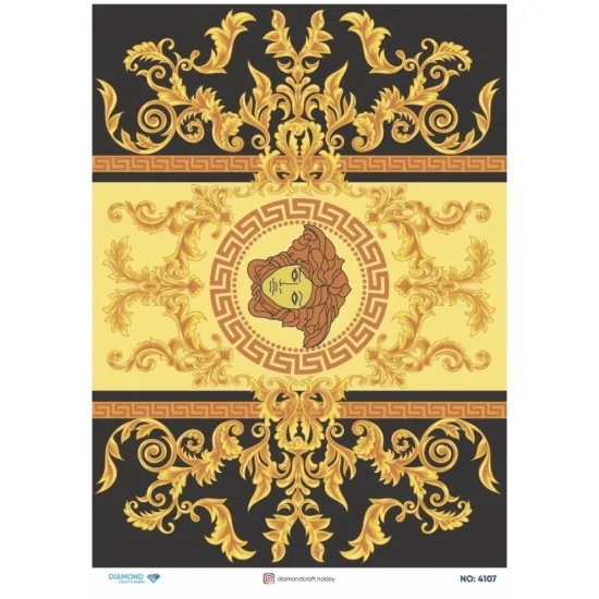 4107 Diamond Pirinç Dekopaj Kağıdı 30x42cm 4107 Diamond Pirinç Dekopaj Kağıdı 30x42cm