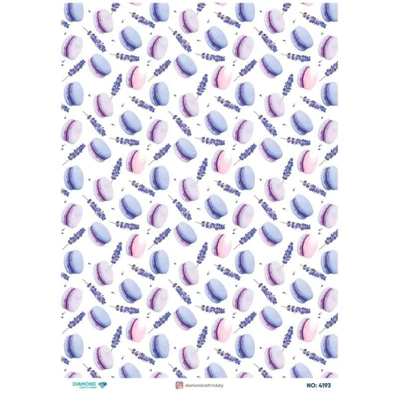 4193 Diamond Pirinç Dekopaj Kağıdı 30x42cm