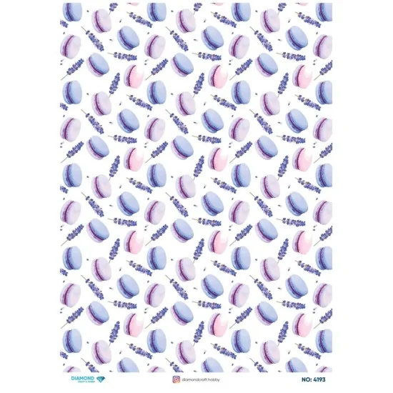 4193 Diamond Pirinç Dekopaj Kağıdı 30x42cm 4193 Diamond Pirinç Dekopaj Kağıdı 30x42cm