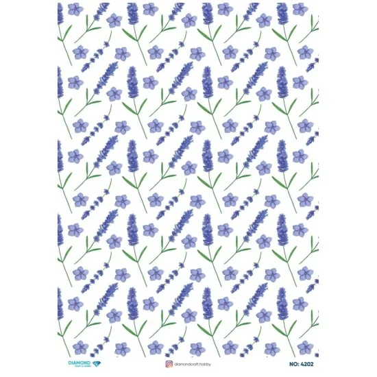 4202 Diamond Pirinç Dekopaj Kağıdı 30x42cm 4202 Diamond Pirinç Dekopaj Kağıdı 30x42cm