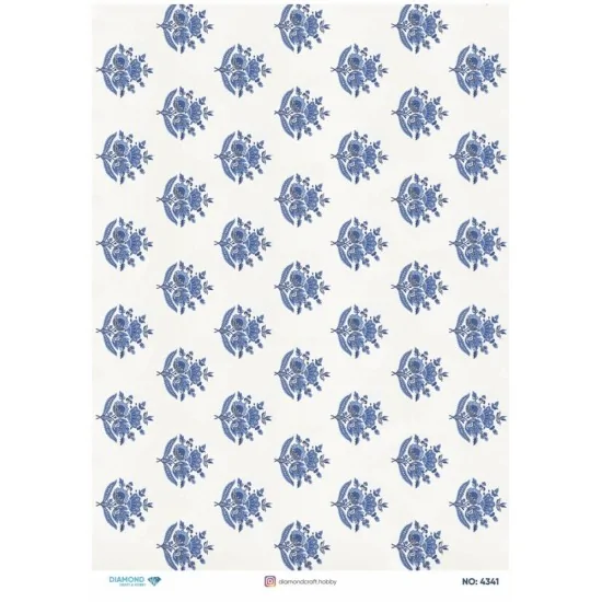 4341 Diamond Pirinç Dekopaj Kağıdı 30x42cm 4341 Diamond Pirinç Dekopaj Kağıdı 30x42cm