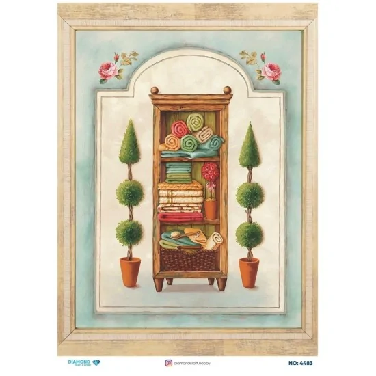 4483 Diamond Pirinç Dekopaj Kağıdı 30x42cm 4483 Diamond Pirinç Dekopaj Kağıdı 30x42cm