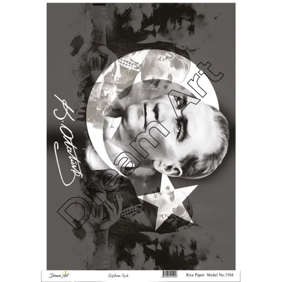 Model 1504 Atatürk Model DreamArt Pirinç Dekopaj Kağıdı Model 1504 Atatürk Model DreamArt Pirinç Dekopaj Kağıdı