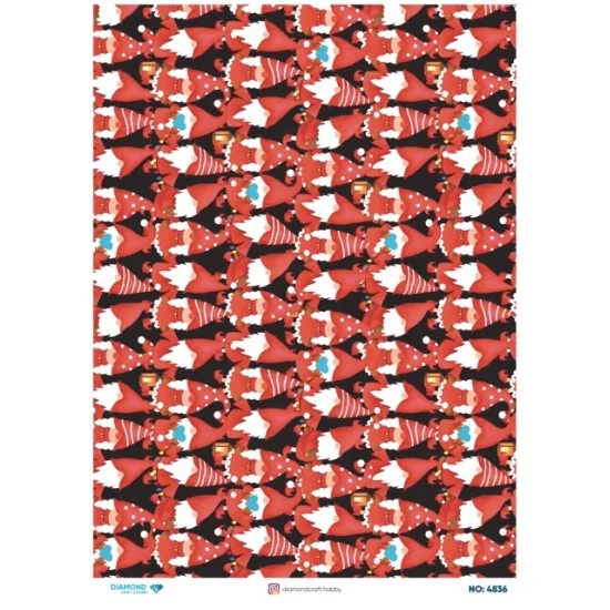 4836 Diamond Pirinç Dekopaj Kağıdı 30x42cm 4836 Diamond Pirinç Dekopaj Kağıdı 30x42cm