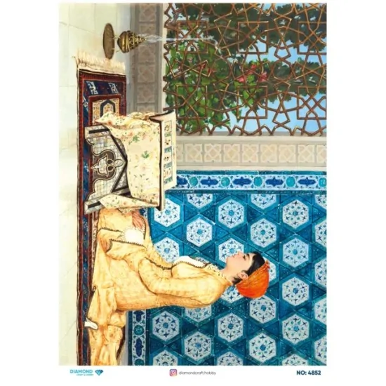4852 Diamond Pirinç Dekopaj Kağıdı 30x42cm 4852 Diamond Pirinç Dekopaj Kağıdı 30x42cm