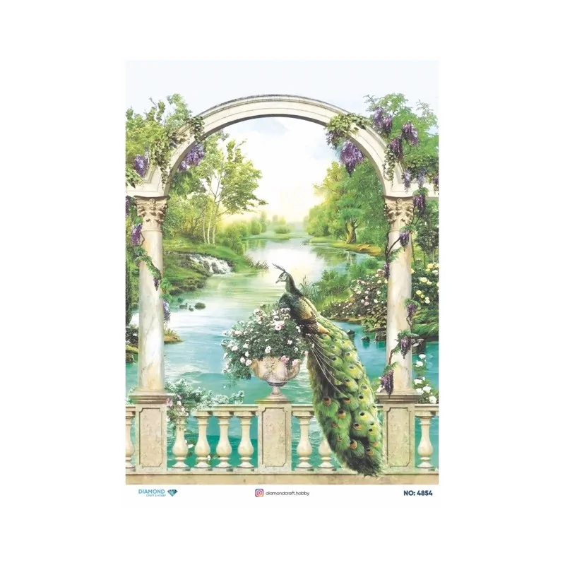 4854 Diamond Pirinç Dekopaj Kağıdı 30x42cm