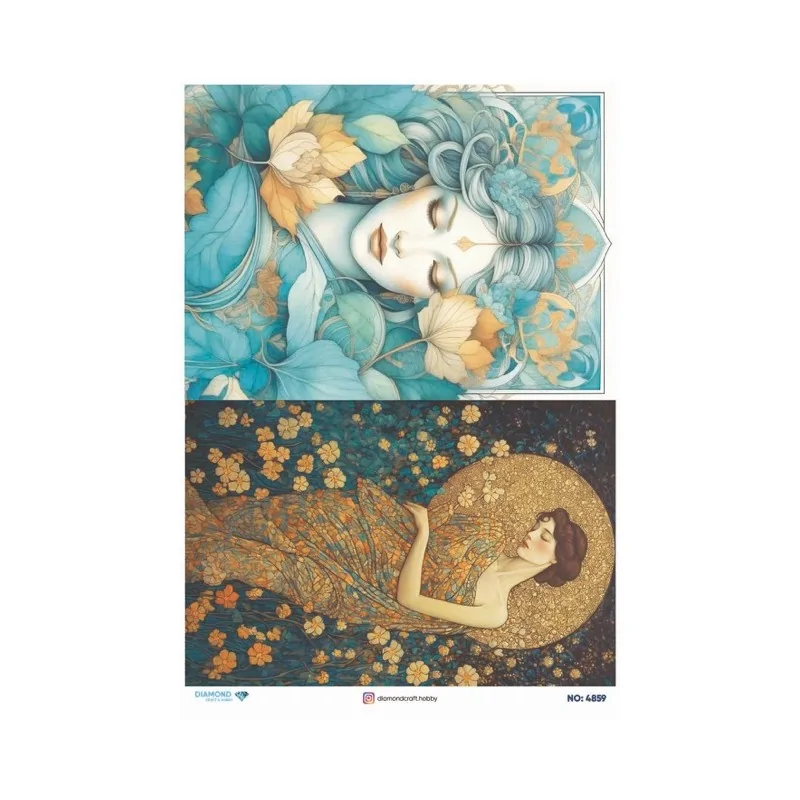 4859 Diamond Pirinç Dekopaj Kağıdı 30x42cm