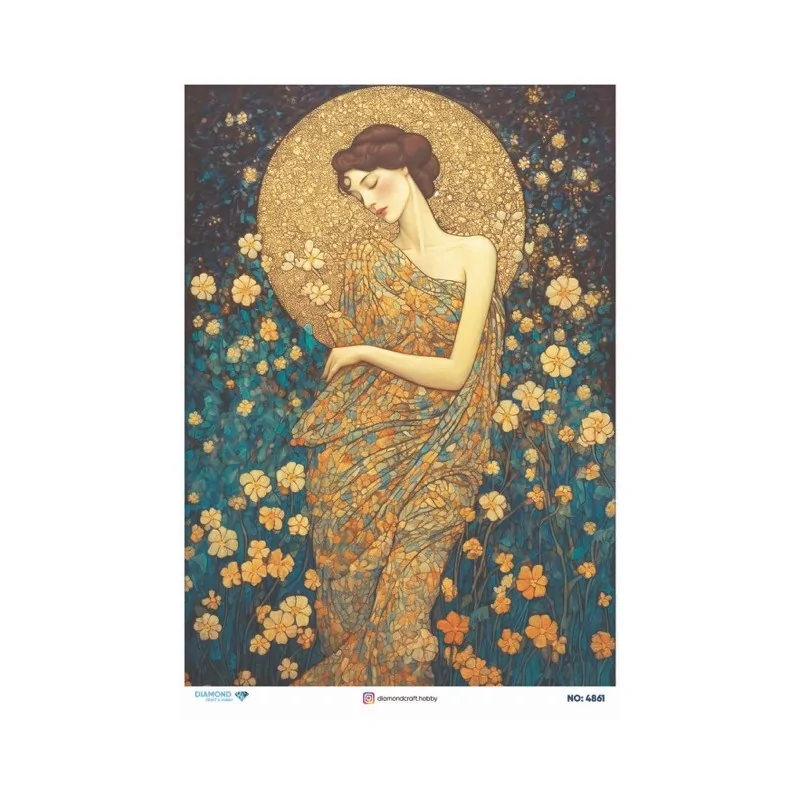 4861 Diamond Pirinç Dekopaj Kağıdı 30x42cm