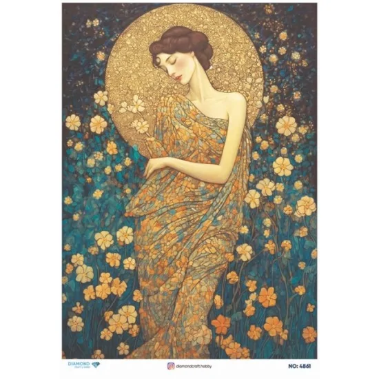 4861 Diamond Pirinç Dekopaj Kağıdı 30x42cm 4861 Diamond Pirinç Dekopaj Kağıdı 30x42cm