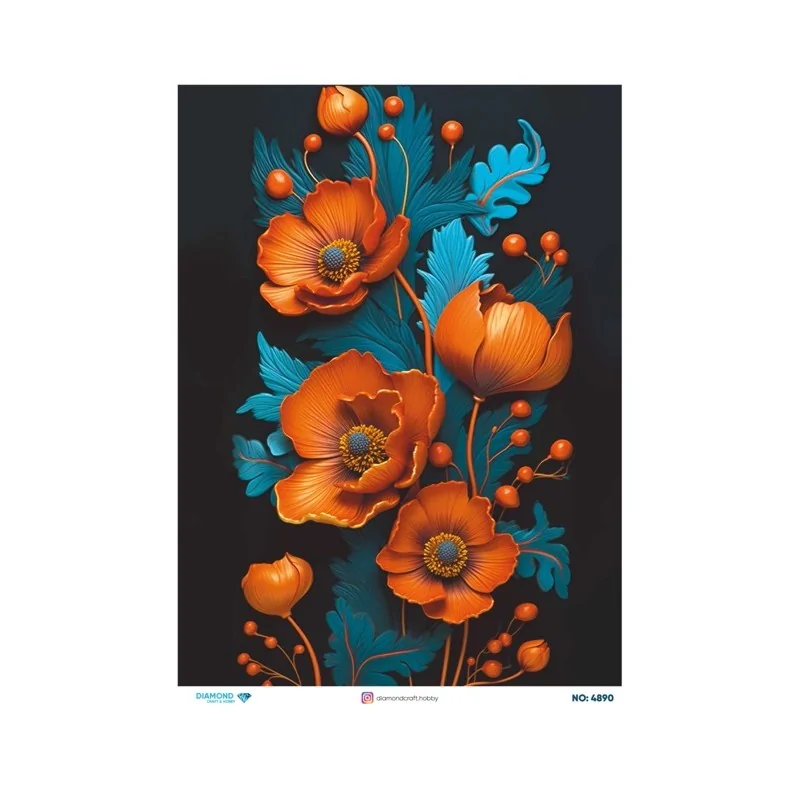 4890 Diamond Pirinç Dekopaj Kağıdı 30x42cm