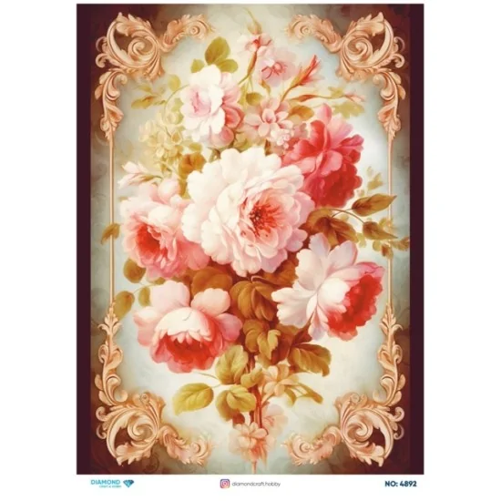 4892 Diamond Pirinç Dekopaj Kağıdı 30x42cm 4892 Diamond Pirinç Dekopaj Kağıdı 30x42cm