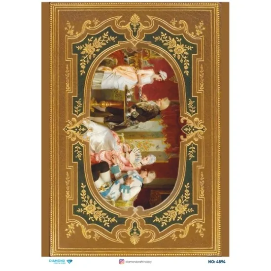 4894 Diamond Pirinç Dekopaj Kağıdı 30x42cm 4894 Diamond Pirinç Dekopaj Kağıdı 30x42cm