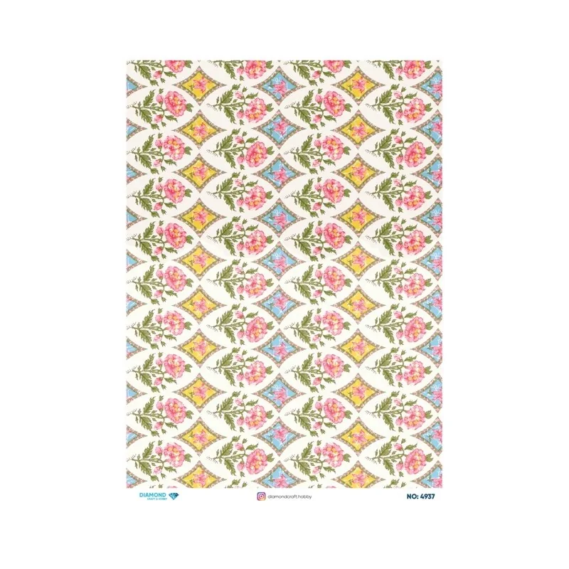 4937 Diamond Pirinç Dekopaj Kağıdı 30x42cm