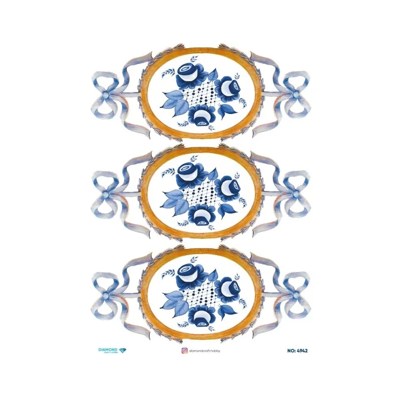 4942 Diamond Pirinç Dekopaj Kağıdı 30x42cm