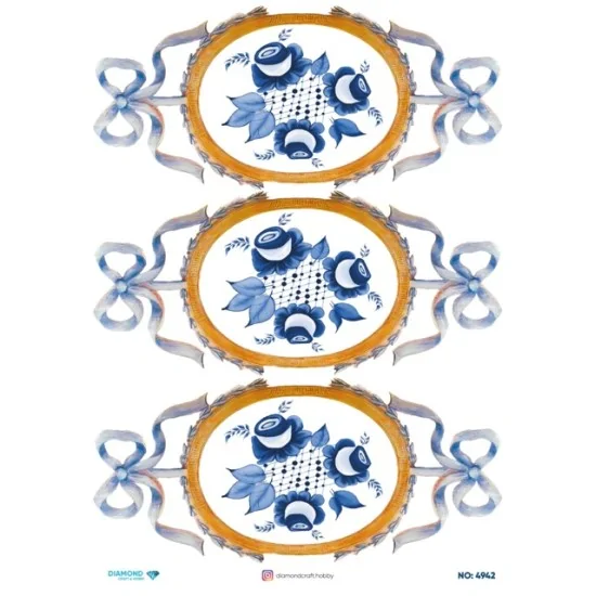 4942 Diamond Pirinç Dekopaj Kağıdı 30x42cm 4942 Diamond Pirinç Dekopaj Kağıdı 30x42cm