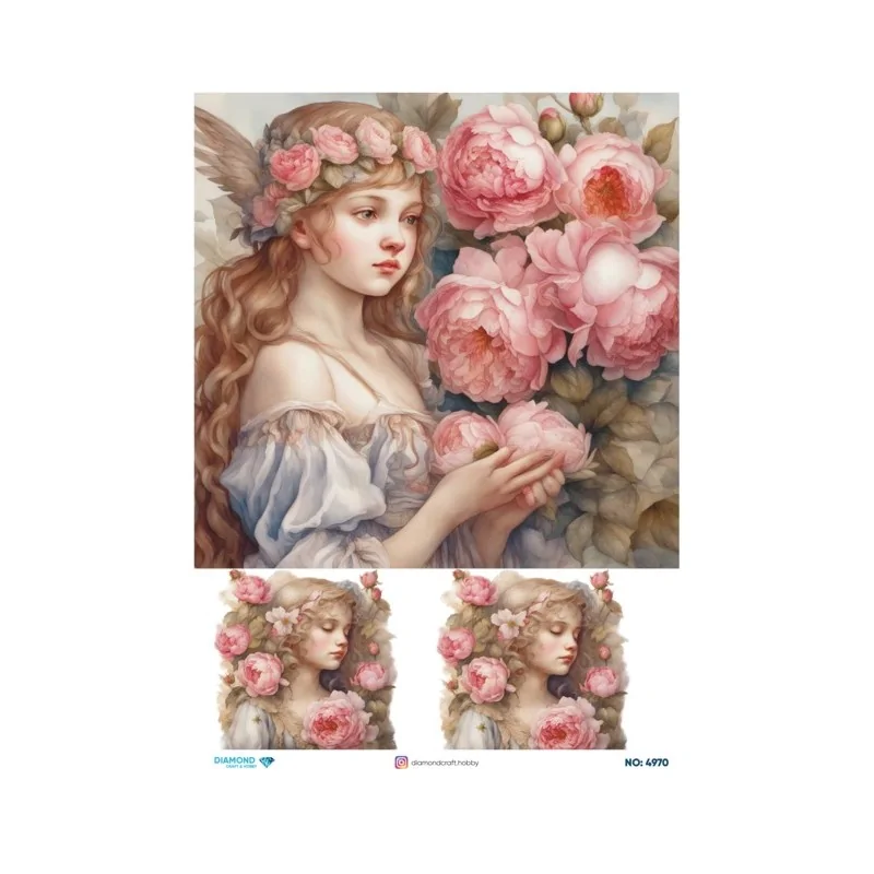 4970 Diamond Pirinç Dekopaj Kağıdı 30x42cm