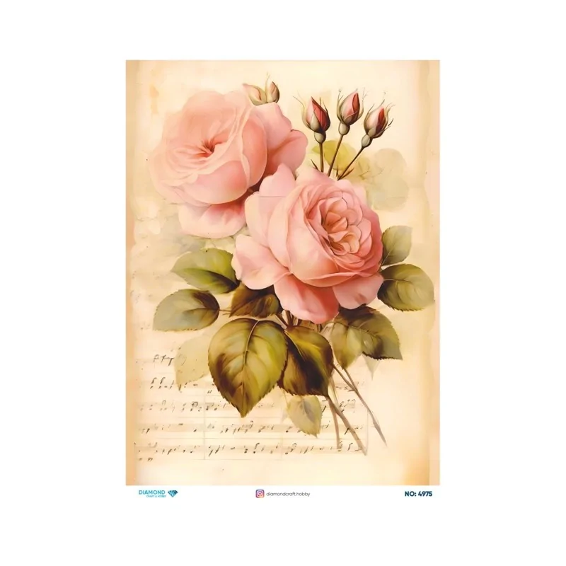 4975 Diamond Pirinç Dekopaj Kağıdı 30x42cm