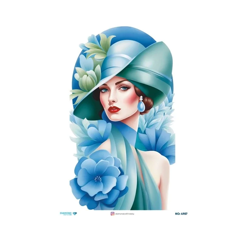 4987 Diamond Pirinç Dekopaj Kağıdı 30x42cm