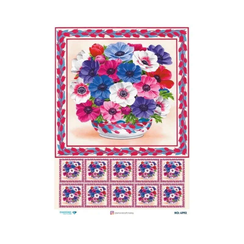 4992 Diamond Pirinç Dekopaj Kağıdı 30x42cm